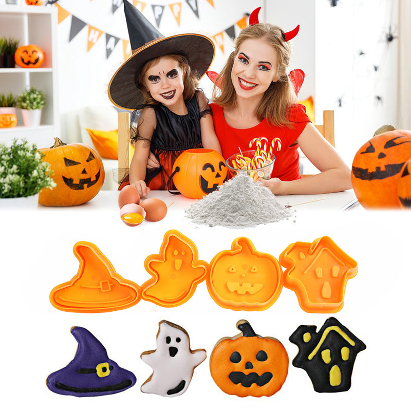 Baking Set Tool Halloween Diy Plastic Cookie Cutter Mold