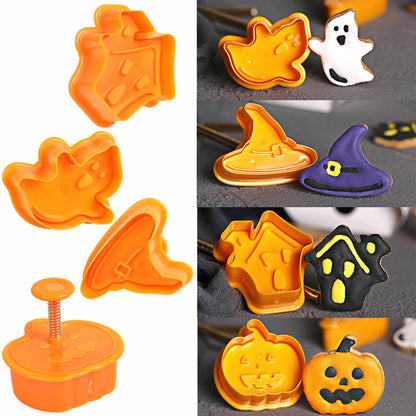 Baking Set Tool Halloween Diy Plastic Cookie Cutter Mold