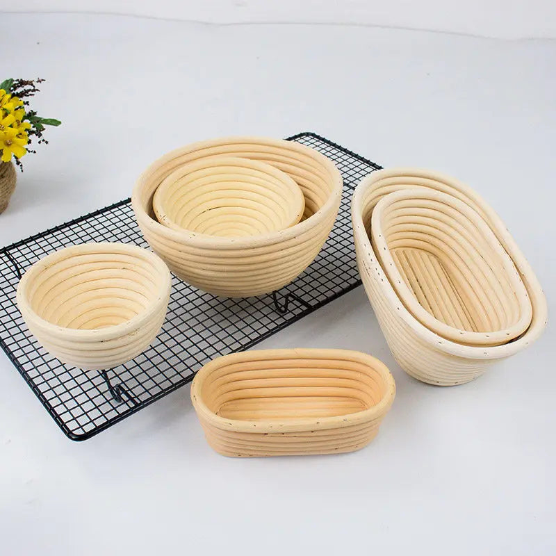 SHENHONG Various Shapes Fermentation Rattan Basket Country Bread Baguette Dough Basket
