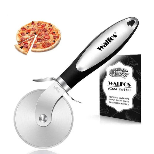 WALFOS 1pcs/2pcs Stainless Steel Pizza Cutter Professional Pizza Cutter Wheel with Anti-Slip Handle