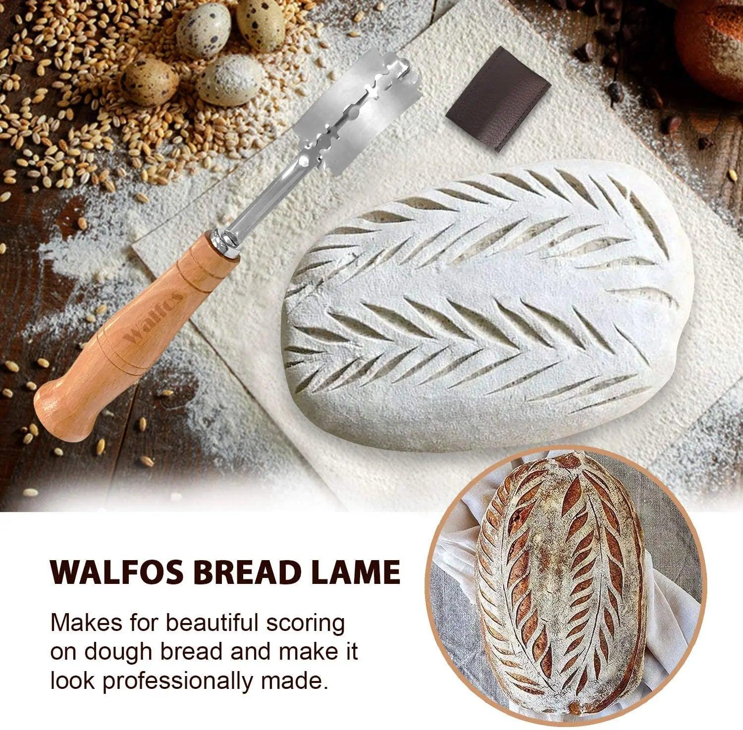 WALFOS Bread Lame New European Bread Arc Curved Bread Knife Western-Style Baguette