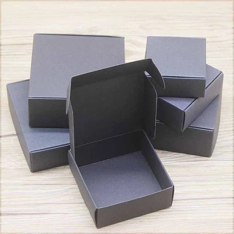 10pcs Handmade Marbling Clear Window Box Cardboard DIY Gift Soap Jewelry Box Package