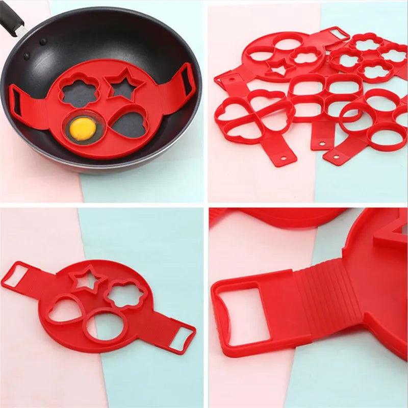 Pancake Egg Ring Maker Nonstick Cooking Tool Round Heart Pancake Maker Egg Cooker Pan Flip Eggs Mold