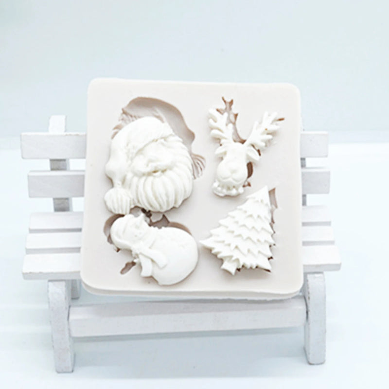 Santa Claus Silicone Resin Mold Kitchen Baking Tools DIY Chocolate Cake Pastry Candy