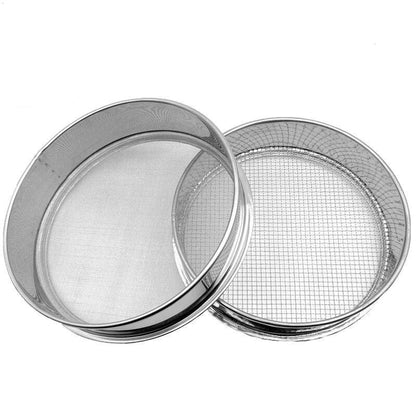 2-500M Round 304 Stainless Steel Lab Sieve Aperture Standard Sifters Shakers Kitchen Strainer