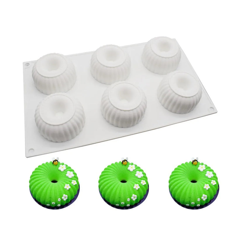 6 Holes Cookie Shape Silicone Cake Decorating Mold For Baking Silicon Moldes Dessert Mousse Pastry