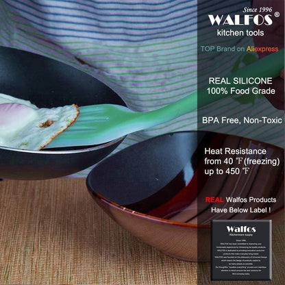 WALFOS Nonstick Silicone Slotted Turners Pot Shovel Cooking Spatula  Fried Shovel Flexible Silicone