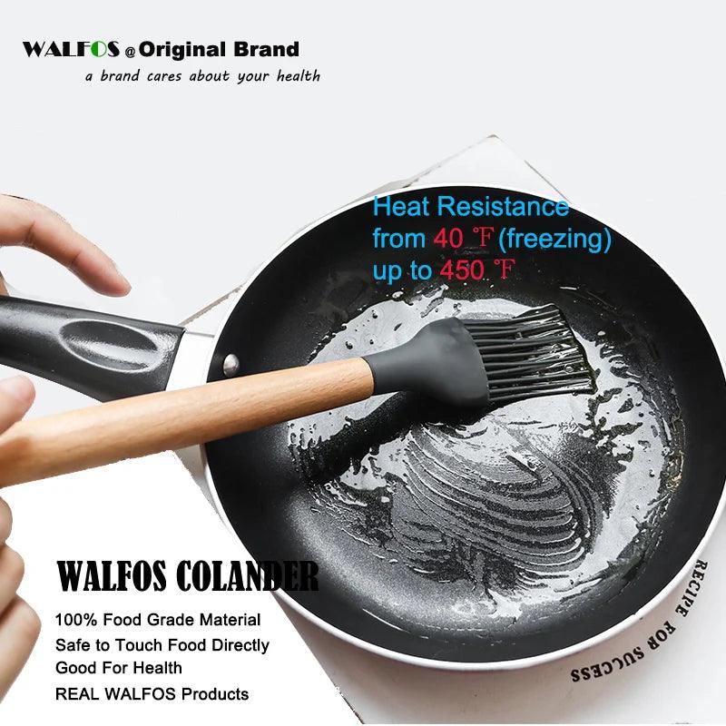 WALFOS Food Grade Silicone Wood Handle Cooking Utensils Cookware Kitchen Cooking Tools Spatula