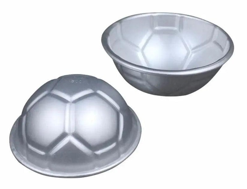 2 Pcs/Set 3D Football Shape Cake Mold Aluminum Ball Sphere Non-toxic Cake Mould Chocolate Pan Mold