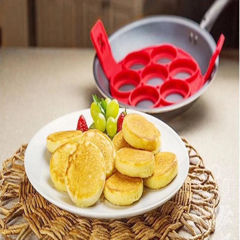 Nonstick Pancake Maker Silicone Egg Ring Maker Kitchen Easy Flip BreakfastTools Pancake Mold