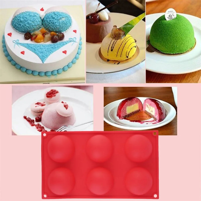 3 Size Hemispheres Shape Silicone Mold for Chocolate Candy Ice Cube Maker Molds