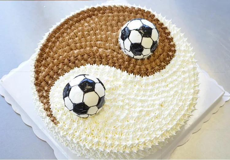 2 Pcs/Set 3D Football Shape Cake Mold Aluminum Ball Sphere Non-toxic Cake Mould Chocolate Pan Mold