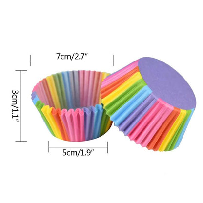 100pcs Muffin Cupcake Paper, Cupcake Liner Baking Muffin Box Cup Case, Party Tray Cake Decoration