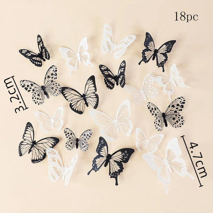 Happy Birthday Decorative Butterflies for Party Cake Decoration Princess Girl Wedding Cake Toppers