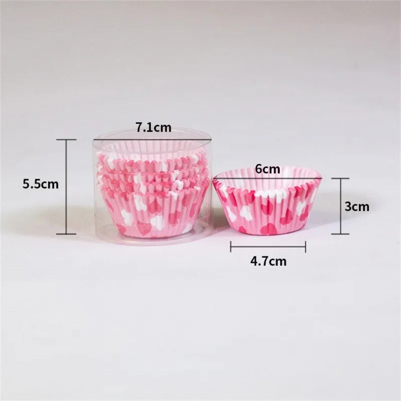 100PCS Cupcake Paper Cups Muffin Cupcake Liner Baking Muffin Box Cup Tray Wedding Party Wrapper