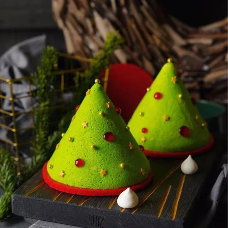 Christmas Tree Snowflake Christmas Decoration Tools Christmas Hat Silicone Cake Molds Kitchen