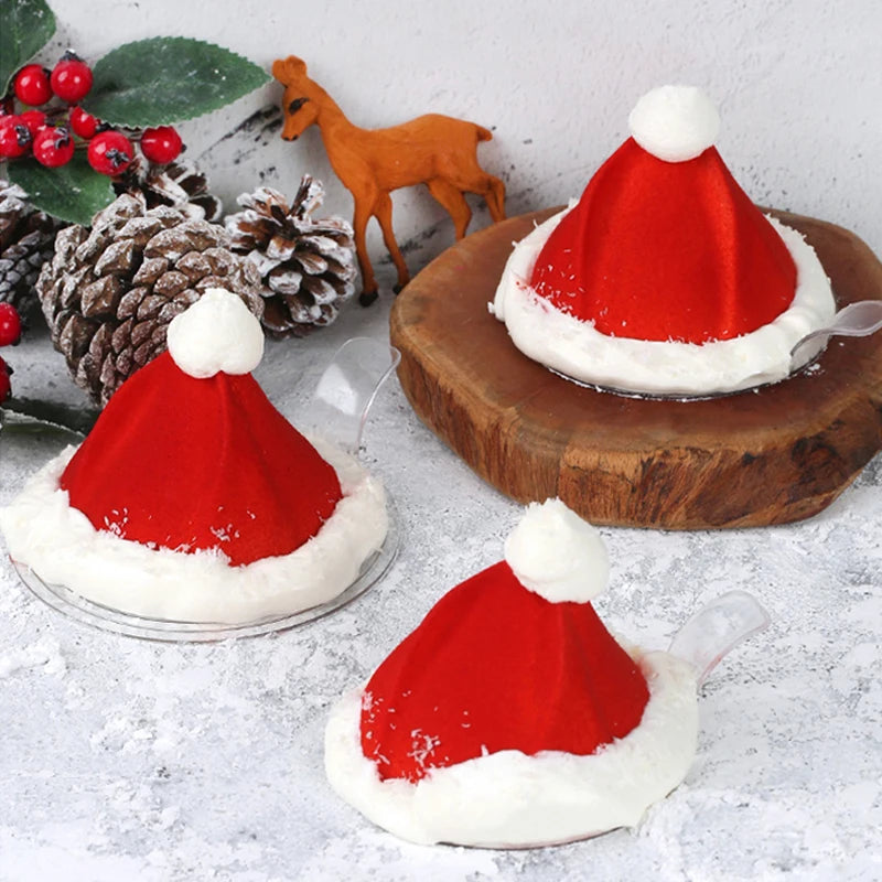 Christmas Tree Snowflake Christmas Decoration Tools Christmas Hat Silicone Cake Molds Kitchen