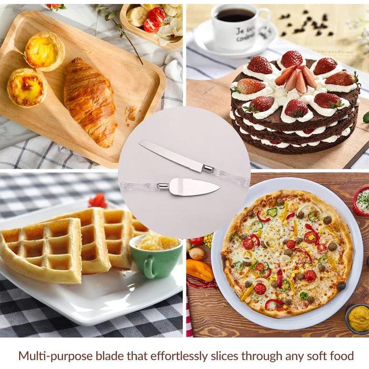 Stainless Steel Cake Shovel Set Bread Pizza Knife Dessert Pie Fondant Divider Cutter Spatula