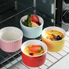 Ceramic Shufulei Baking Bowl High Temperature Resistant Dessert Pudding Bowl