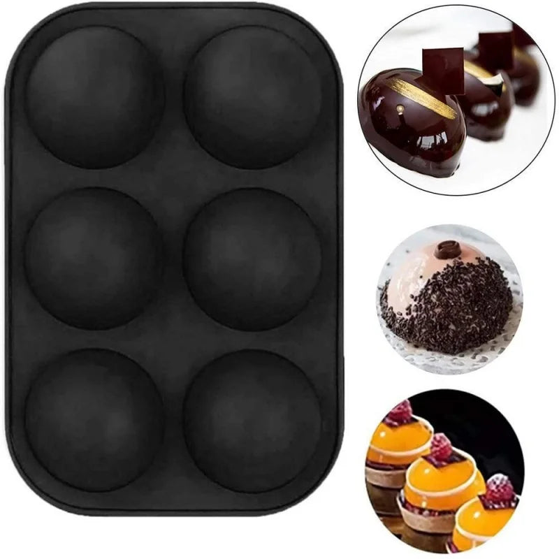 Semi Sphere Silicone Baking Mold for Baking 3D Bakeware Chocolate Half Ball Sphere Mold Cupcake Pan