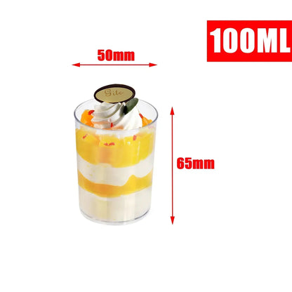 Mini Dessert Plastic Cups | Disposable Mousse Container