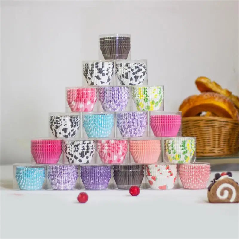 100PCS Cupcake Paper Cups Muffin Cupcake Liner Baking Muffin Box Cup Tray Wedding Party Wrapper