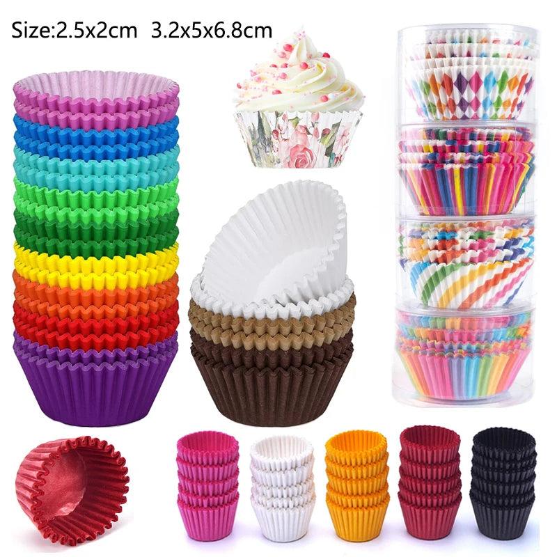 100-1000Pcs Muffin Cupcake Paper Cups Cupcake Liner Baking Muffin Box Cup Case