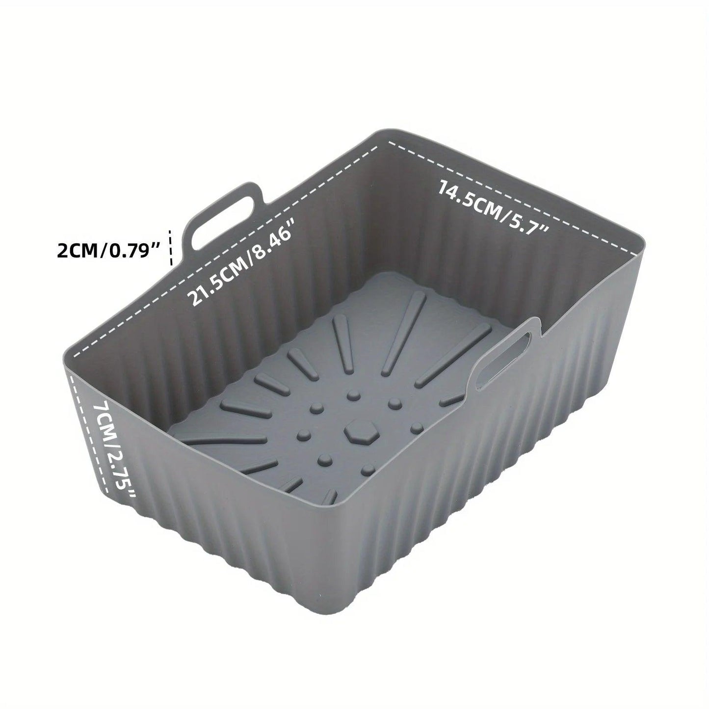 Air Fryers Oven Baking Tray, Air Fryer Silicone Basket Silicone Mold Pizza Mat Round Grill Pan