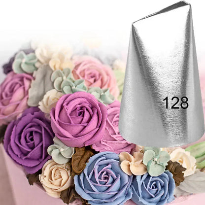 128 Large Size Petals Icing Tips Rose Petal Cream Baking Cake Nozzle Cupcake Decorating Pastry