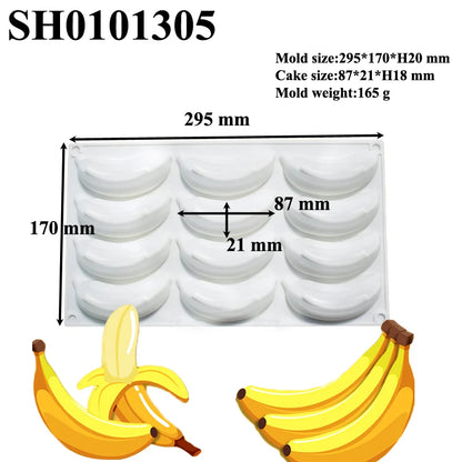 SHENHONG Fruits Mousse Cake Molds Orange Apple Pear Mango Strawberry Durian Silicone Cake Moulds