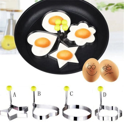 Hot Fried Egg Pancake Shaper Kitchen Tool Stainless Steel Shaper Mould Mold Kitchen Rings Heart Crepe Maker  Hogar Cocina