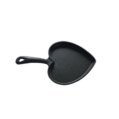 Mini Heart-shaped Uncoated Cast Iron Omelette Pan Baking Tray Little Frying Pan