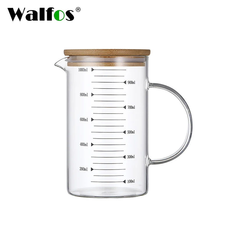 Walfos Glass Measuring Cup With Scale Measuring Cup Household High Temperature