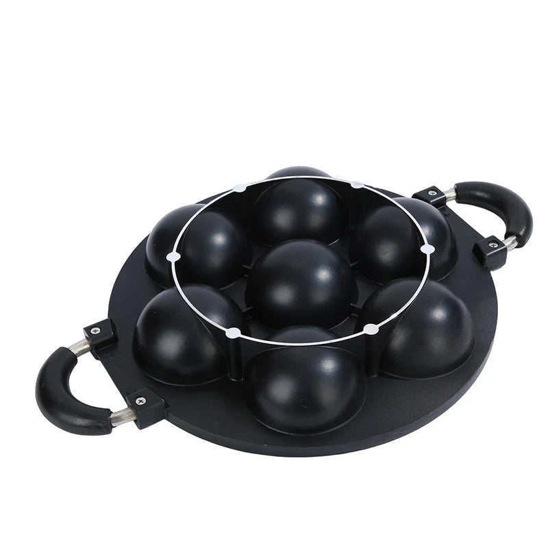 7 Hole Cake Cooking Pan Cast Iron Omelette Pan Non-stick Cooking Pot Breakfast Egg Cooking Pie Cake Mold Cookware Kitchenware