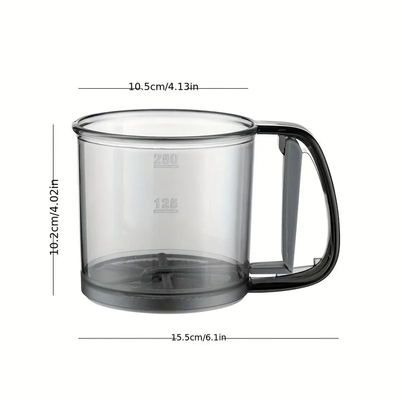 Semi-Automatic Flour Sifter with Hand Press Design Transparent Flour Sieve Non-stick Baking Tools