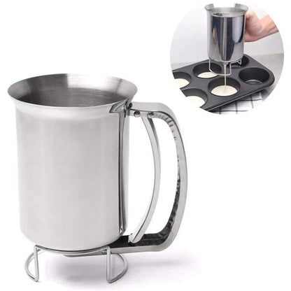 Baking Tool Cake Dough Batter Dispenser Cupcake Funnel Batter Dispenser Valve Measuring Cup