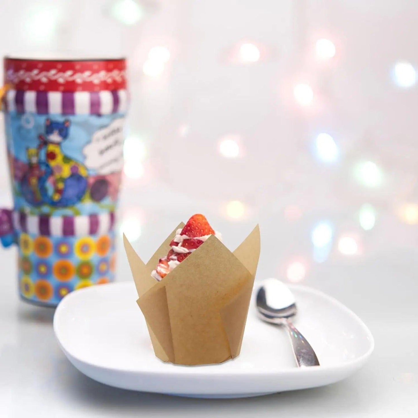 50pcs Tulip Muffin Cupcake Paper Cups Oilproof Cupcakes Liner Baking Muffin Box Cup Cake Wrap Cases