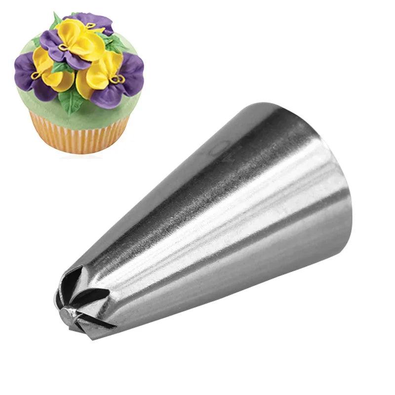 Stainless Steel Flower Icing Piping Nozzle Pastry Tips Cream Decorating Drop Flower DIY baking tool