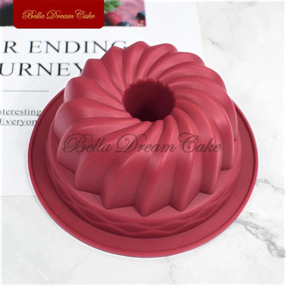 4" Round Savarin Cake Embryo Silicone Mould DIY Kugelhopf Loaf Baking Pan