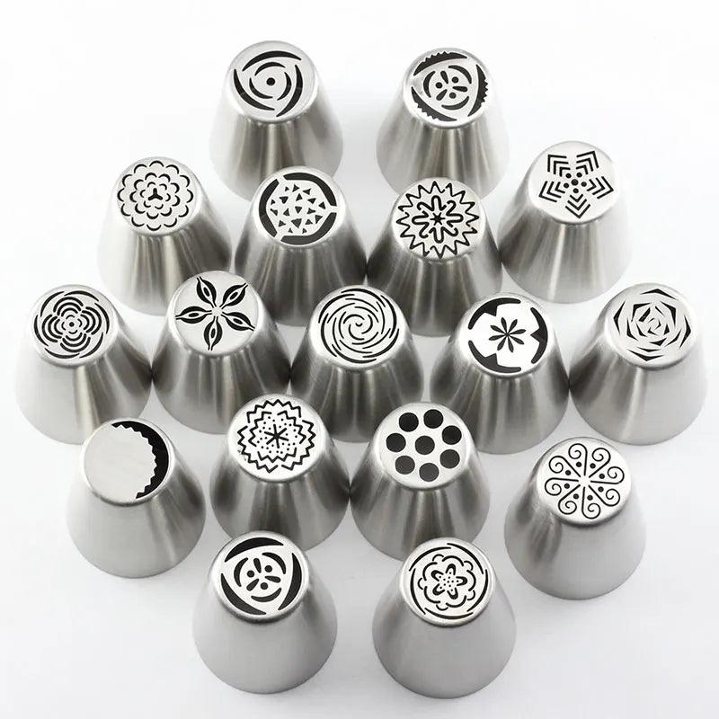 5/8/13Pcs Russian Cupcake Stainless Steel Tulip Rose Flower Icing Piping Pastry Tips Cake