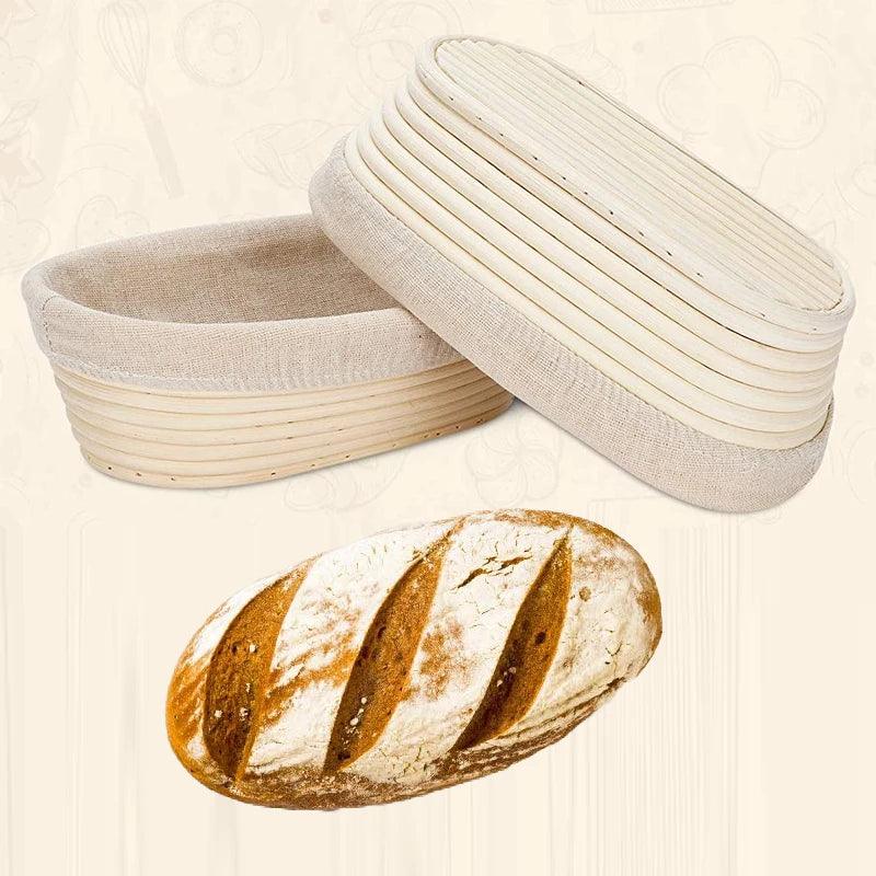 SHENHONG Round or Oval Banneton for Home Baker Bread Proofing Basket Natural Rattan Dough