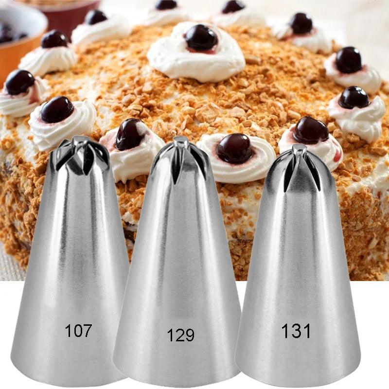 Stainless Steel Flower Icing Piping Nozzle Pastry Tips Cream Decorating Drop Flower DIY baking tool