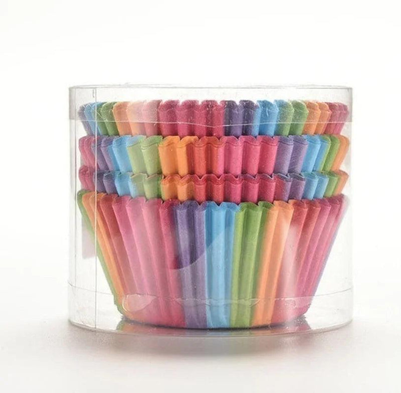 100Pcs Rainbow Cake Paper Cup