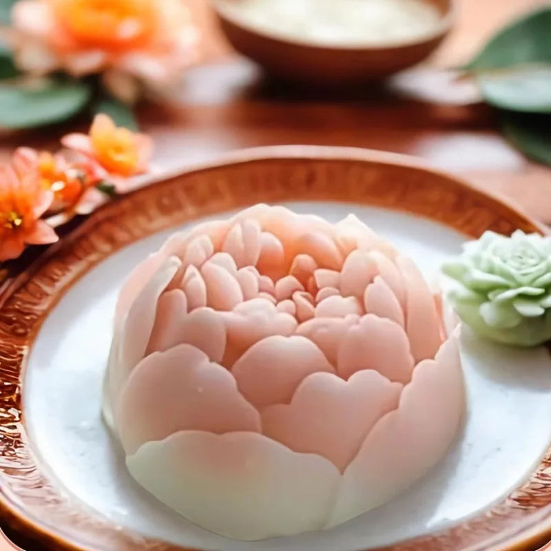 Multi Style Flower Silicone Mold DIY Handmade Lotus Peony Flower Shaped Fondant Cake Chocolate Japanese Wagashi Baking Tools