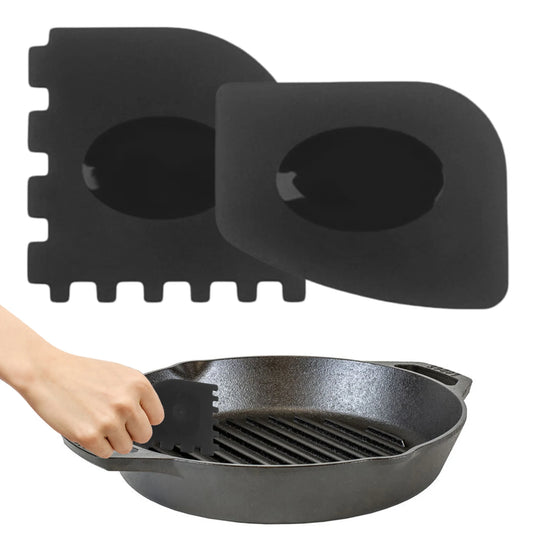 2pcs Grill Pan Scrapers For Frying Pan and Cookware Cleaning