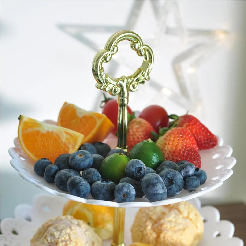 3 Layer Cake Stand Fruit Plate Tray Display Birthday Party Dessert Wedding