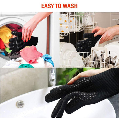 1 pc High Temperature Resistant Gloves Silicone Flame High Temperature Resistant 800 Degrees - BAKEWARE : NEW ZEALAND