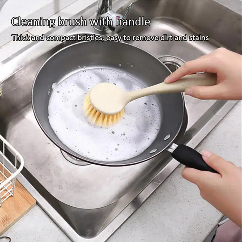 3/1pcs Kitchen Cleaning Brush Long Handle Multifunctional Plate Bowl Dish Washing Brush