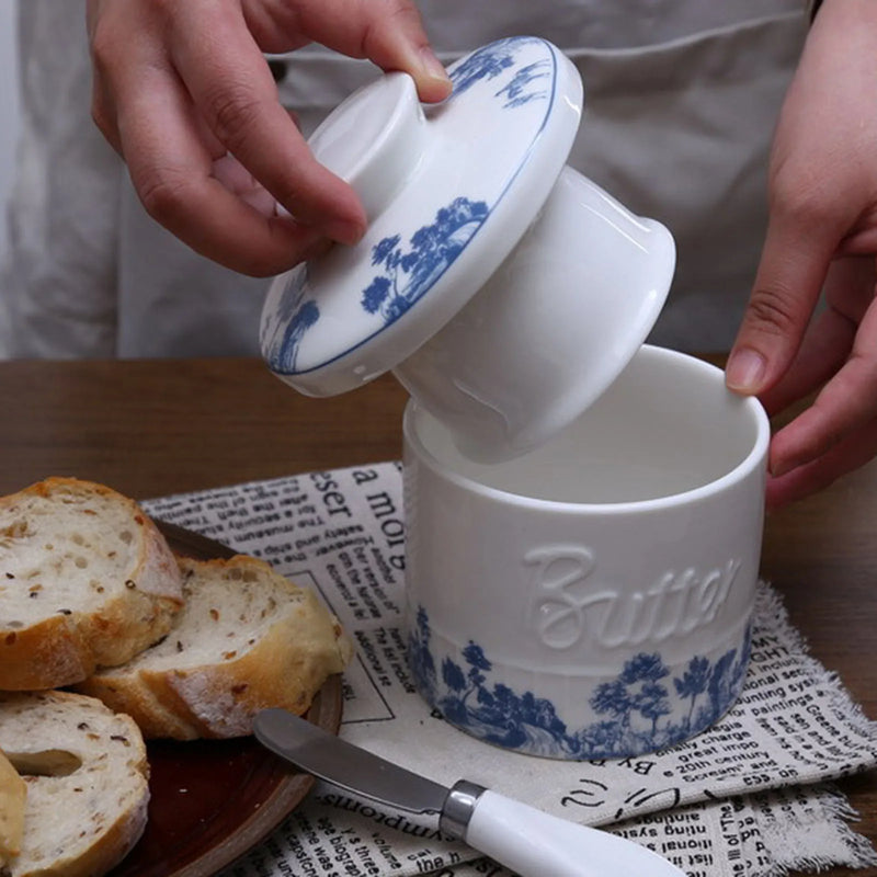 Butter Container French Butter Dish Housewarming Gift for Bread and Toast Butter Crock