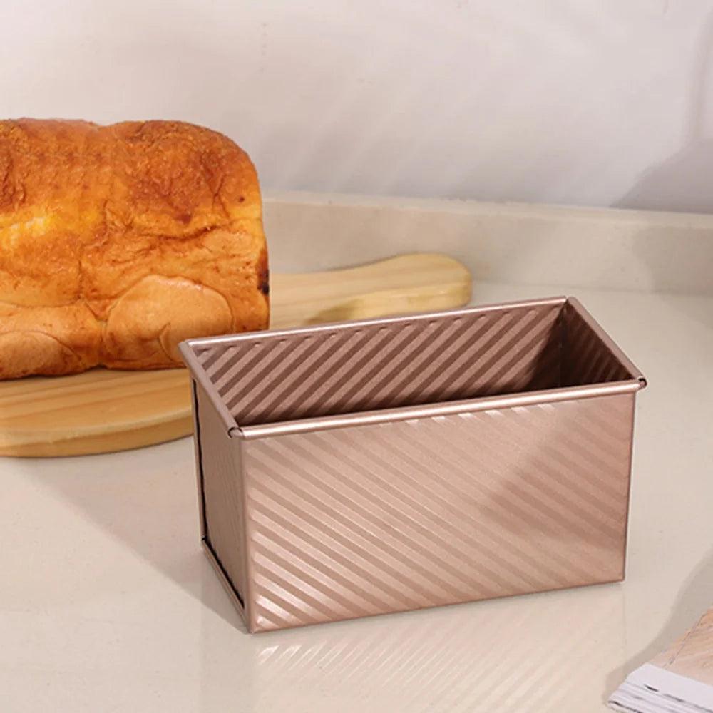 1Pcs Rectangle Loaf Pan with Cover Bread Baking Mould Cake Toast Non-Stick Toast Box